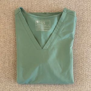 Figs M Scrub Top - Jade 3 pocket Casma